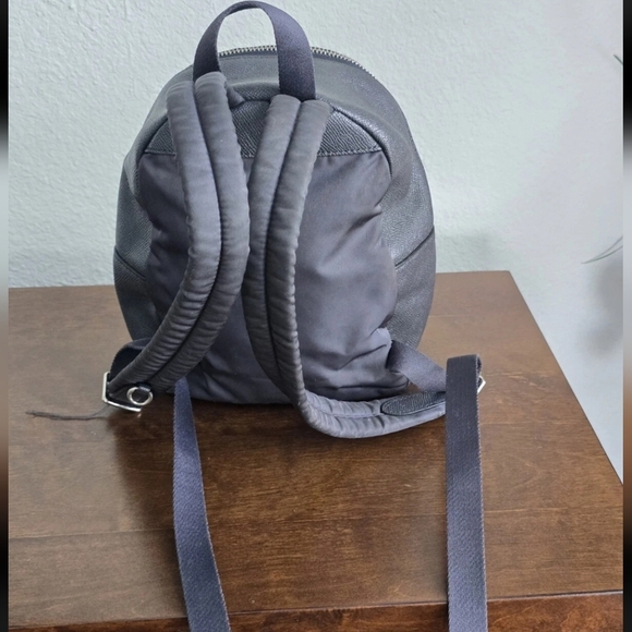 Authentic Coach Mini Leather Backpack Women Black Blue Logo Rare - Picture 7 of 11